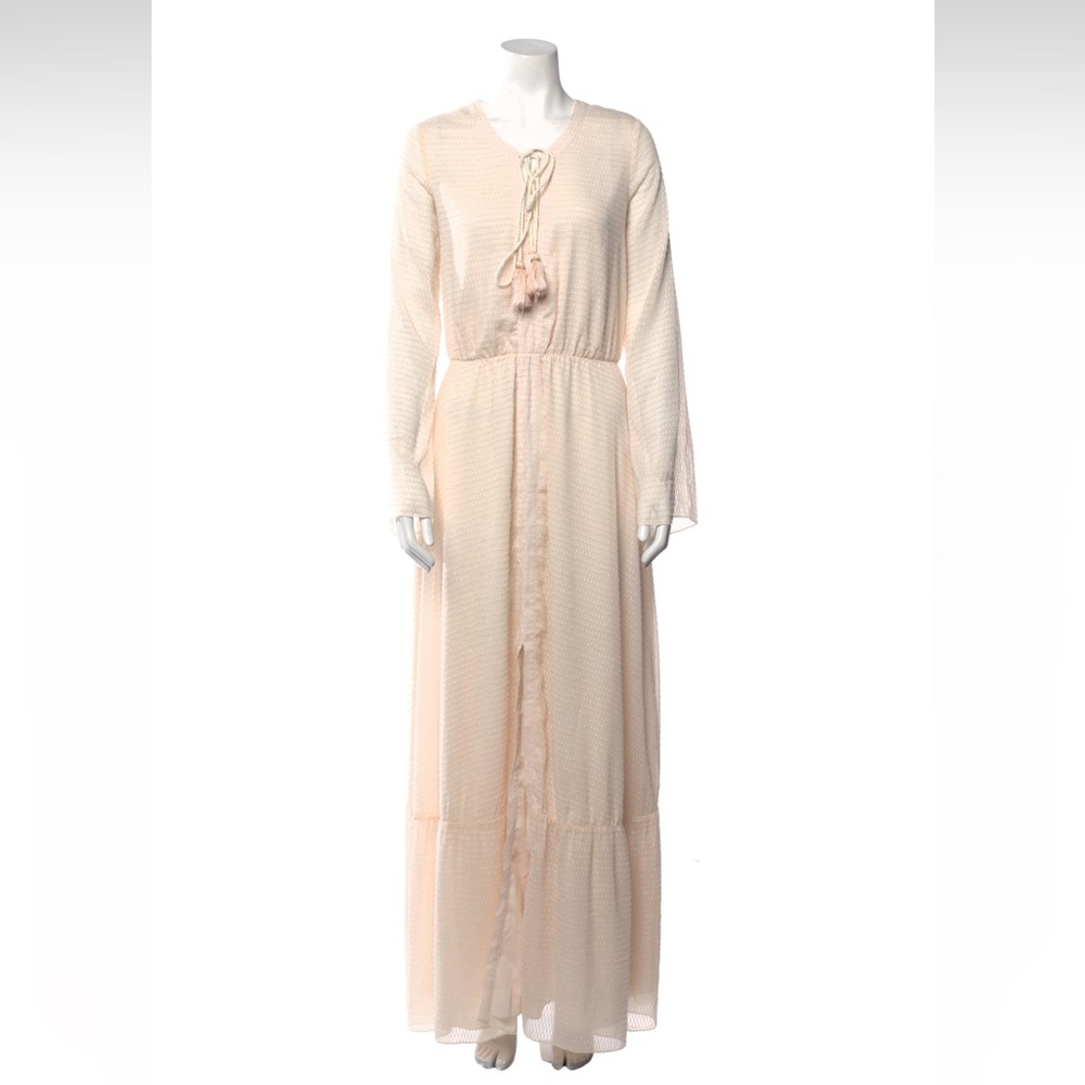 House of Harlow x Revolve White, Long Dress with Tassels in Size Small